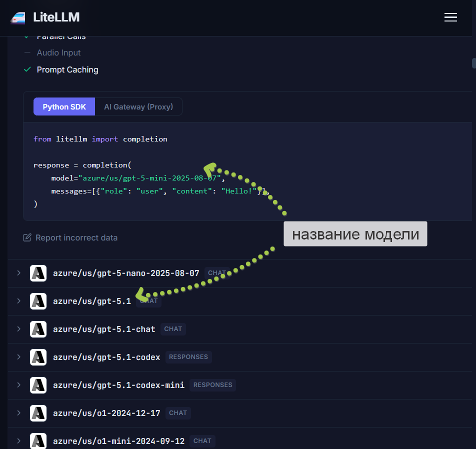 Конфигурация LiteLLM