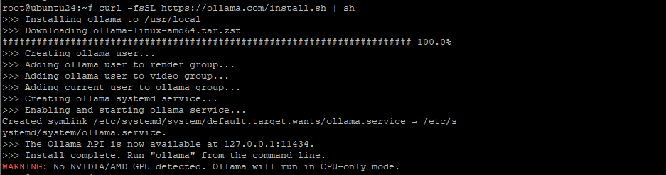 Установка Ollama на Ubuntu