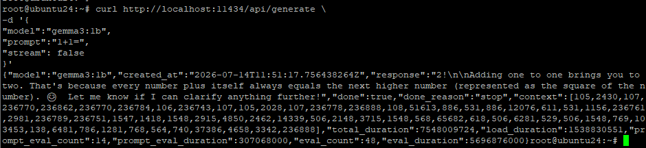 Работа с API Ollama