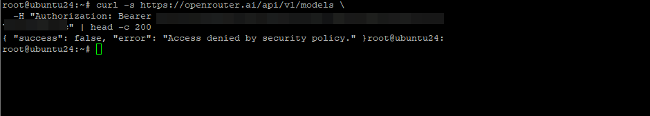 Ошибка OpenRouter на российском VPS