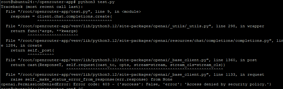 Ошибка 403 OpenRouter