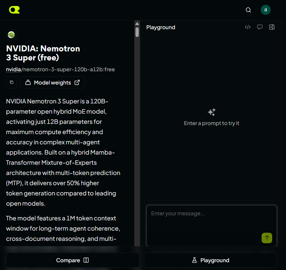 Playground OpenRouter