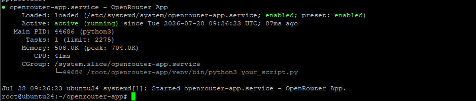 Запуск OpenRouter через systemd